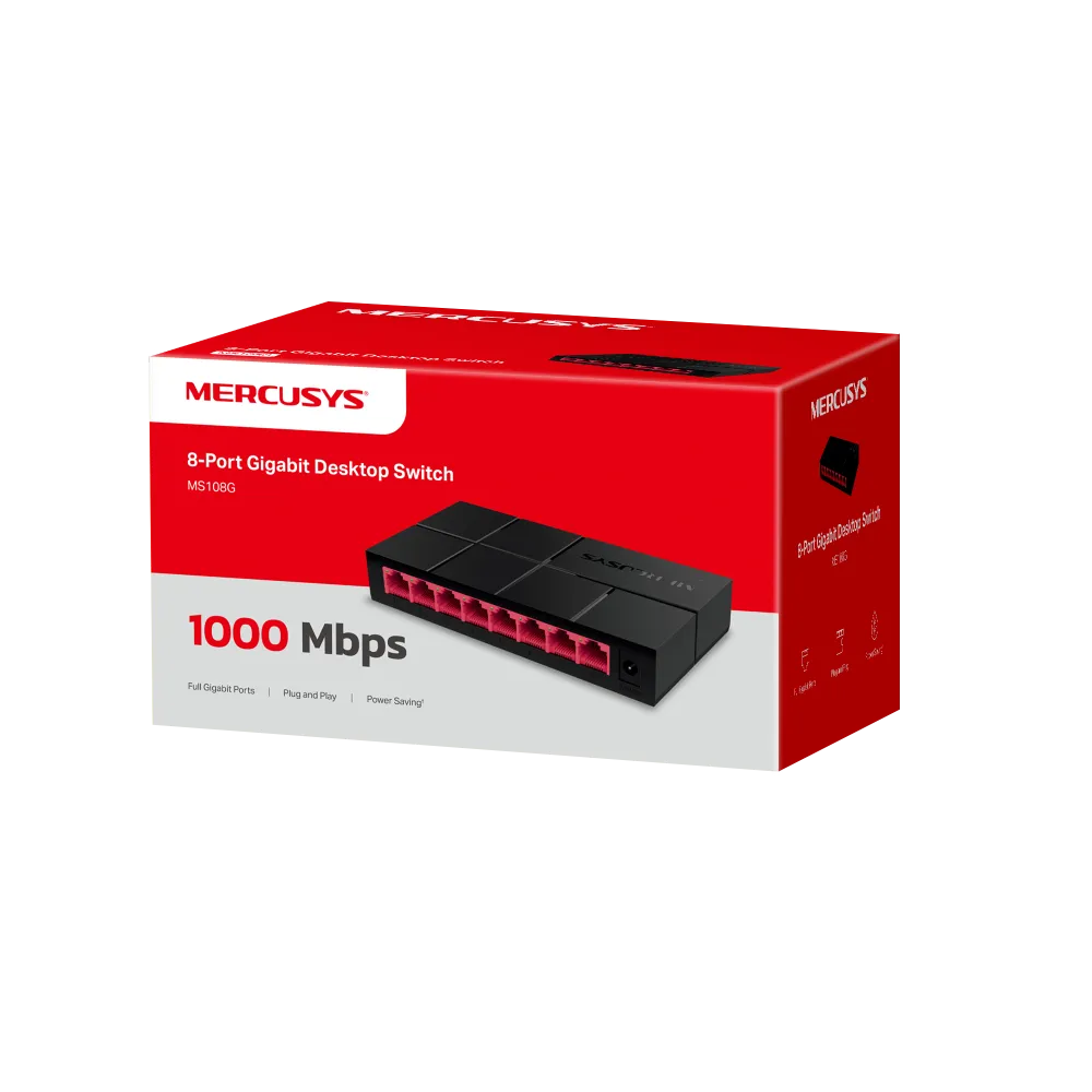 Mercusys MS108G V2.3, 8-port 10/100/1000Mbps Desktop Switch Slika 5