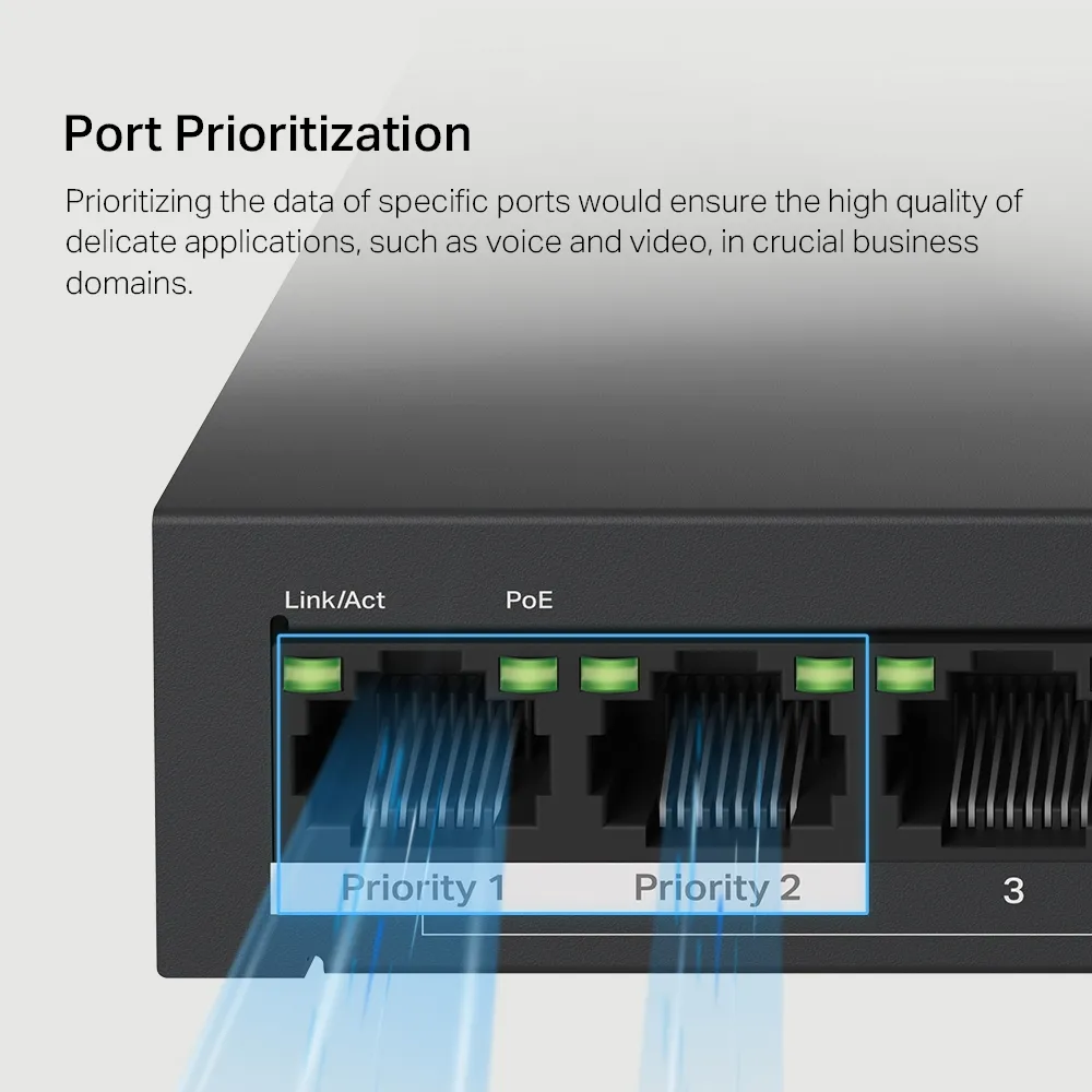 Mercusys MS110P 10-Port 10/100Mbps Desktop Switch with 8-Port PoE+ Slika 6