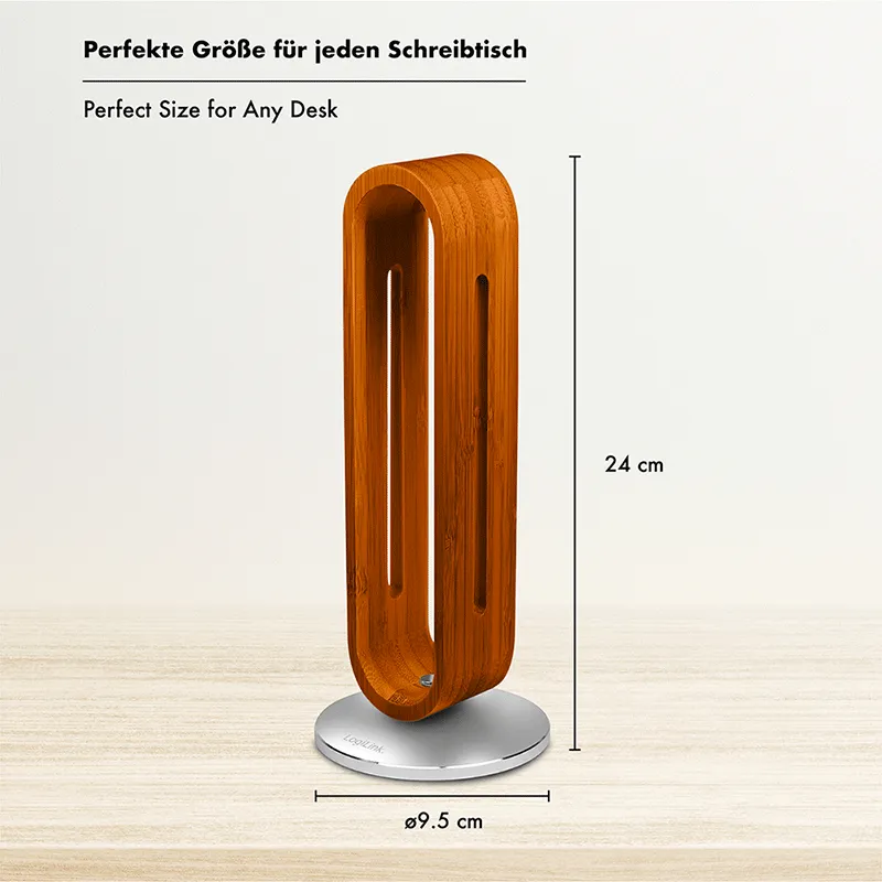 Logilink držač za slušalice od bambusa, braon Slika 2