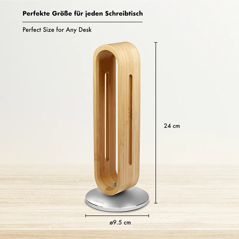Logilink držač za slušalice od bambusa, svetlo braon Slika 3