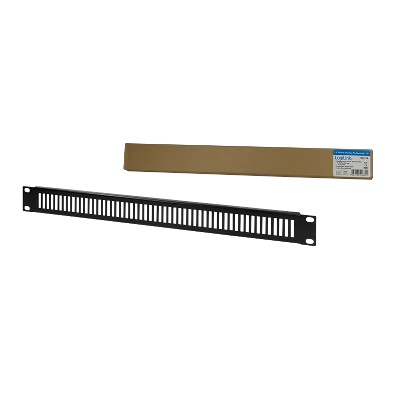 LogiLink 19" Blank Panel 1U, perforirani, crna Slika 4