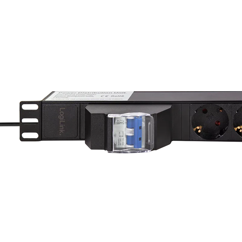 Logilink PDU 6 x šuko CEE 7/3, 2.0m, sa duplim osiguračem Slika 3
