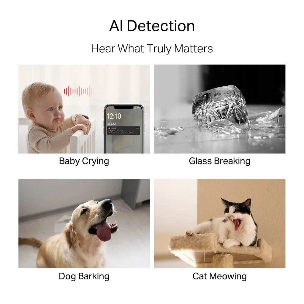 Mercusys MC230 V1.0, Pan/Tilt Home Security Wi-Fi AI Camera Slika 4
