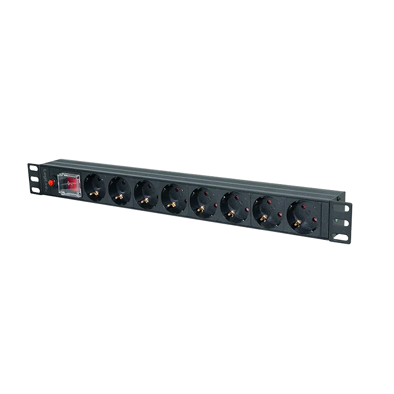 Logilink PDU 8 x šuko, prenaponska zaštita, prekidač, 1.8m Slika 3