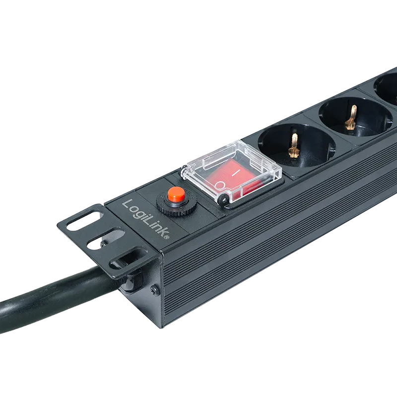 Logilink PDU 8 x šuko, prenaponska zaštita, prekidač, 1.8m Slika 5