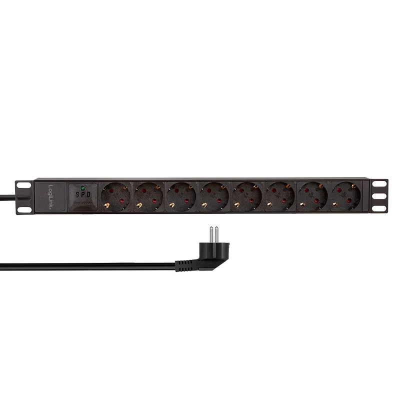 Logilink PDU 8 x šuko CEE 7/3, zaštita od preopterećenja, 1.8m Slika 1
