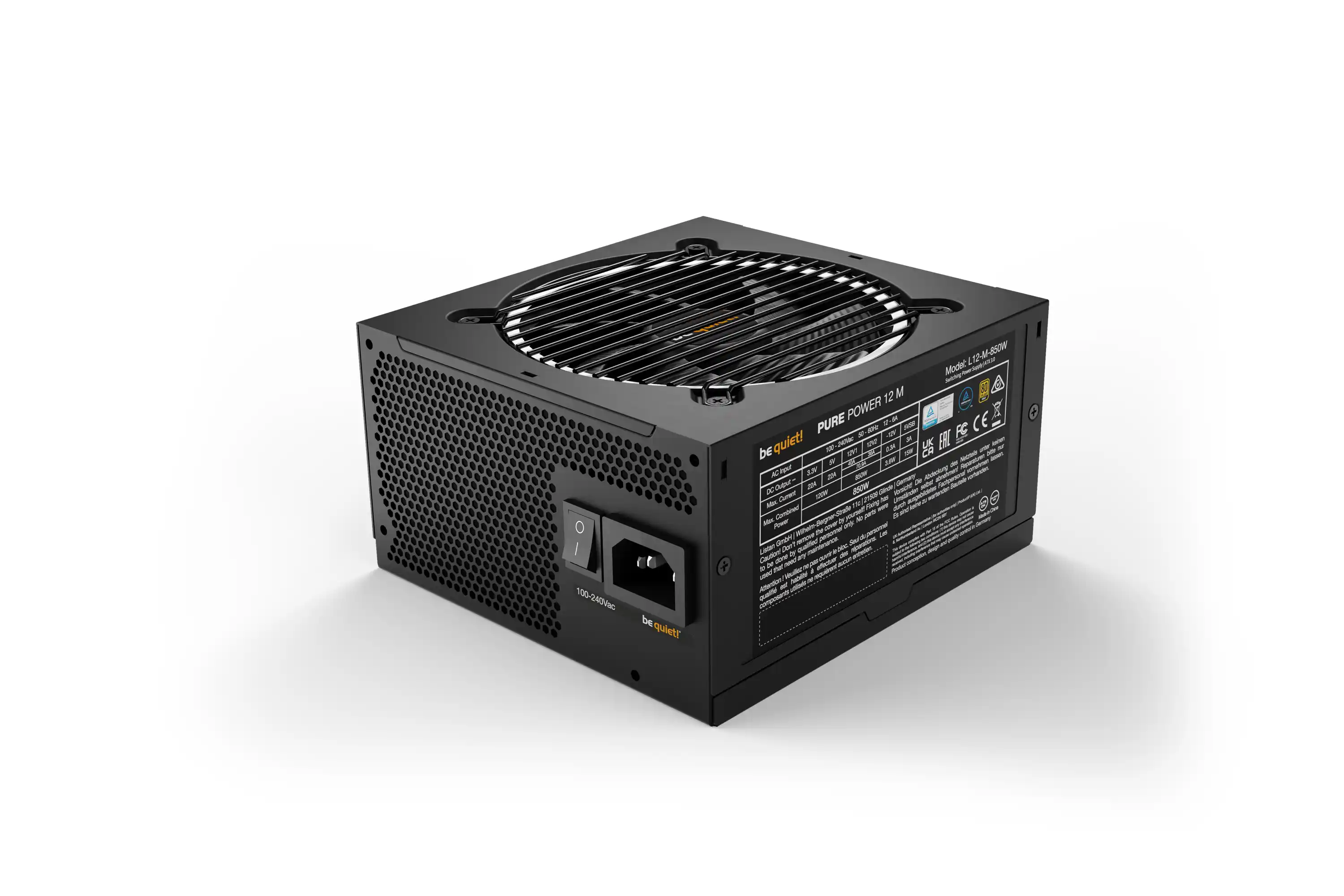 Napajanje Be Quiet Pure Power 12M 850W Gold BN344 ATX3.0 Modularno Slika 4