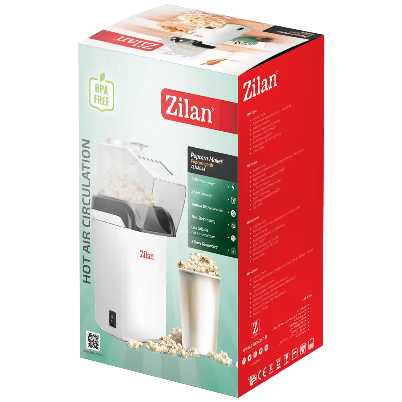 Aparat za kokice Zilan ZLN 8044WH Slika 2