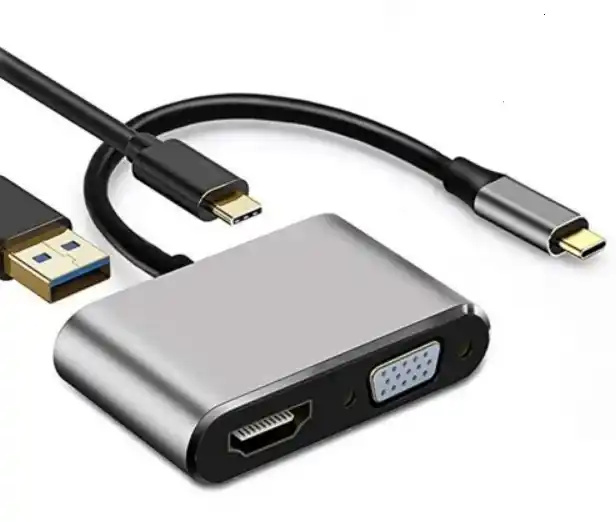 Adapter-konverter USB Tip C na HDMI 4K/VGA/1xUSB 3.0/Type C Linkom Slika 1