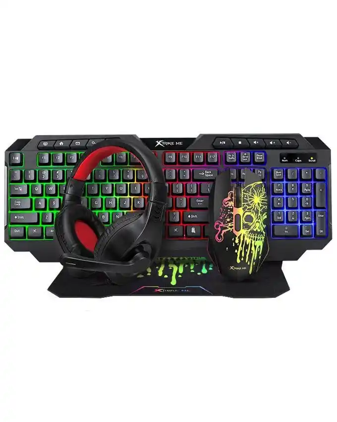 Tastatura + miš + podloga + slušalice Xtrike CMX415 USB 4u1 Slika 1