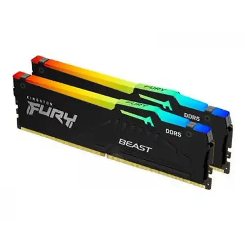 Memorija DDR5 64GB (2x32GB) 6000MHz Kingston Fury Beast RGB KF560C30BBAK2-64 Slika 1