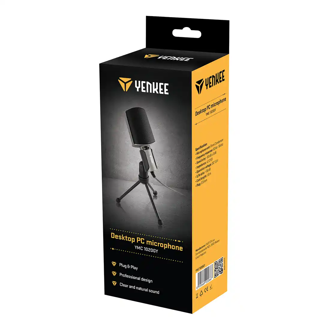 Mikrofon Yenkee YMC 1020GY PC mikrofon 3.5mm 1.8m 1.5V DC Slika 4
