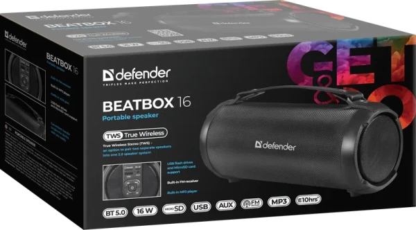 Bežični zvučnik Defender Beatbox 16 16W, BT/FM/TF/USB/AUX/TWS Slika 4