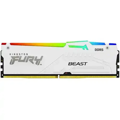 Memorija DDR5 16GB 5600MHz Kingston FURY Beast White RGB KF556C40BWA-16 Slika 1