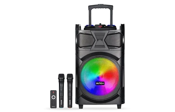 Karaoke zvučnik Intex T-350 TUFB (Dual) v5.1 Trolley FM/Aux/HDMI/USB/BT 5.1/2 x mic/ Daljinski 60W Slika 1