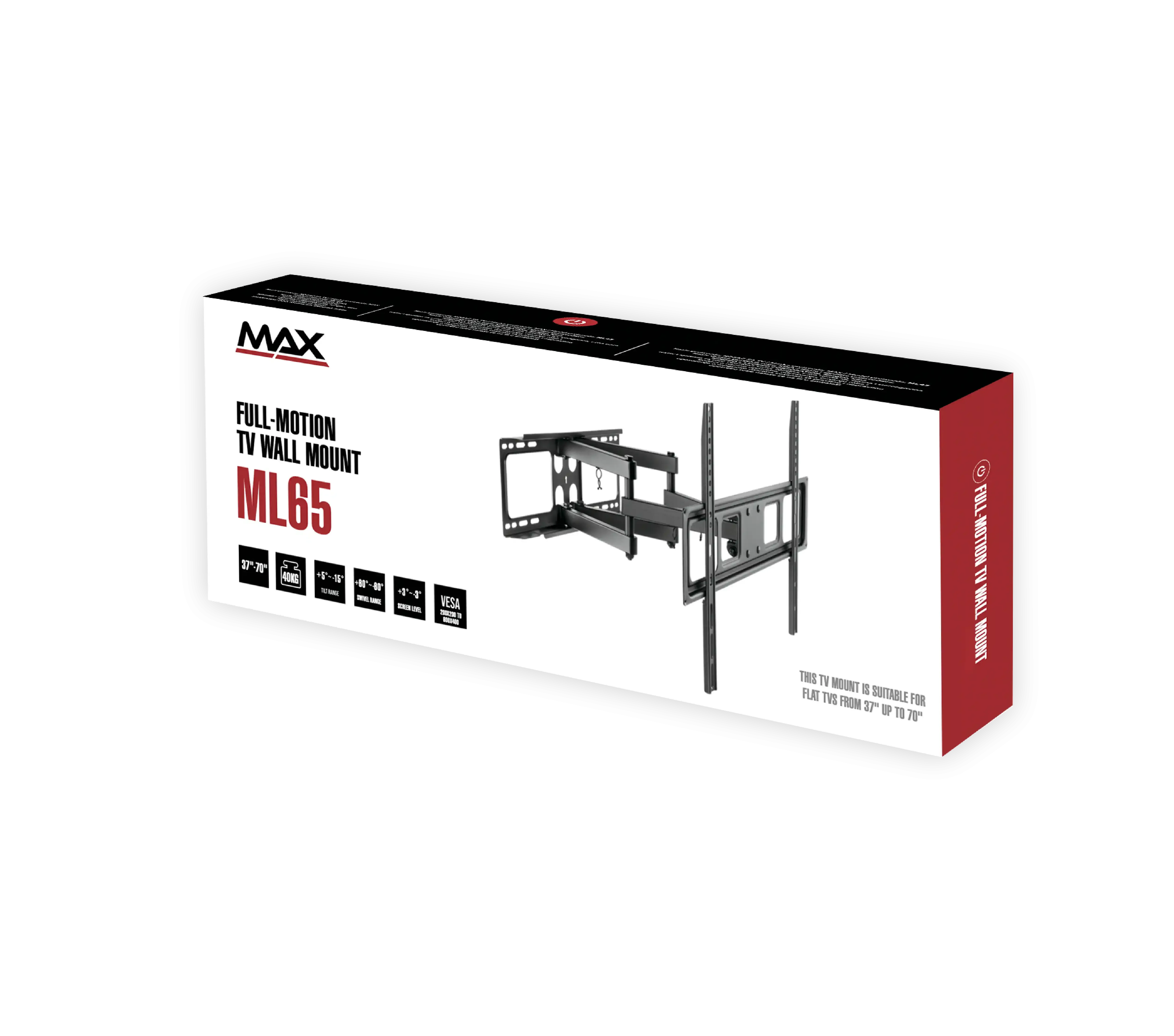 Nosač za TV MAX ML65 32-70/vesa max 400x400/40kg/zglobni Slika 3