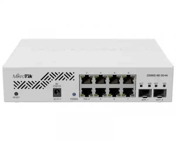 MikroTik CSS610-8G-2S+IN upravljiv svič sa 8x Gb RJ45 + 2 x 10Gbe Slika 1