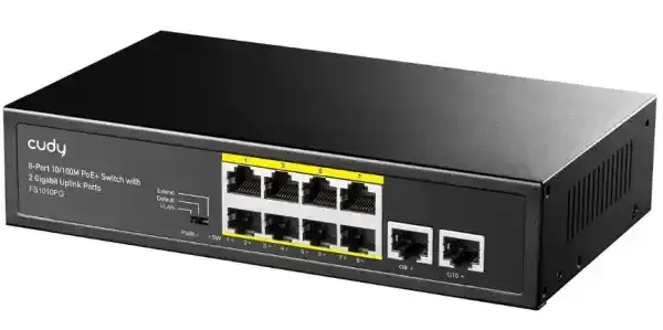 Svič 10/100 8+2-port PoE + 1Gbps RJ45 Cudy FS1010PG 120W Slika 2