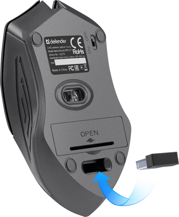 Bežični miš Defender Accura MM-275 1600 dpi plavo/crna Slika 4