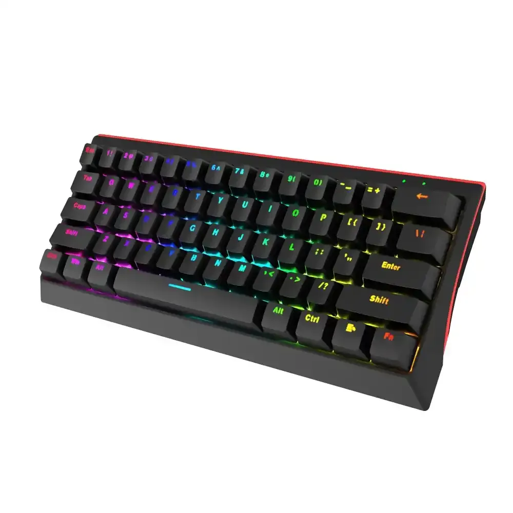 Tastatura Marvo Hecate 61R KG962 mehanička, crveni svičevi, pozadinsko osvetljenje crna Slika 2