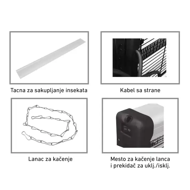 Električna zamka za insekte Prosto sa UV cevima IKA 11-40 2x18W Slika 2