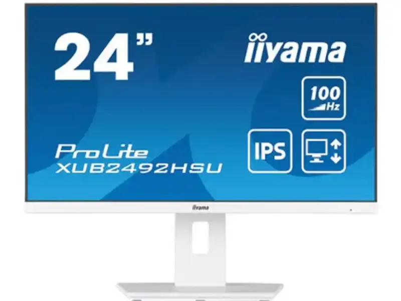 Monitor 24 Iiyama XUB2492HSU-W6 1920x1080/Full HD IPS/100Hz/4ms/HDMI/DP/USB/Zvučnici/beli Slika 1