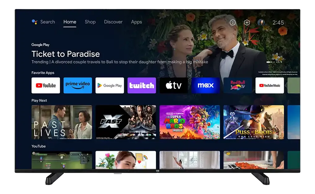 SMART LED TV 55 VOX 55VAU754BHB 3840x2160/UHD/4K/DVB-T2/C/S2/Android Slika 1