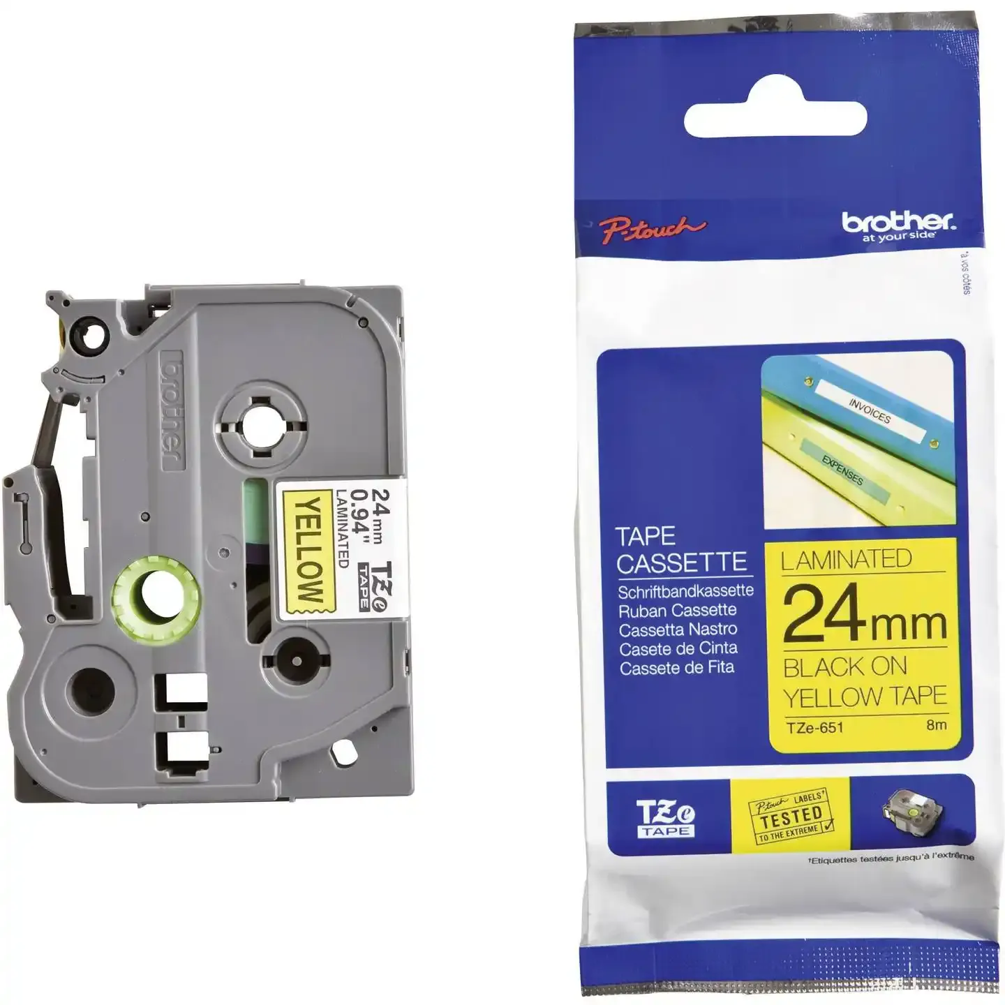 Brother traka TZE651 24mm B/Y Slika 1