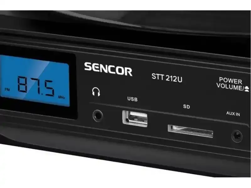Gramofon SENCOR STT 212U USB/SD/FM/BT crna Slika 2