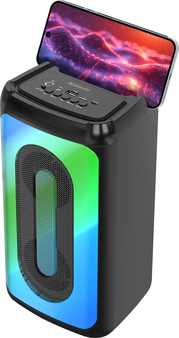 Karaoke sistem Defender Concerto LED backlight/ BT 5.3/FM/MP3/USB/microSD/Mikrofon 20W TWS Slika 2