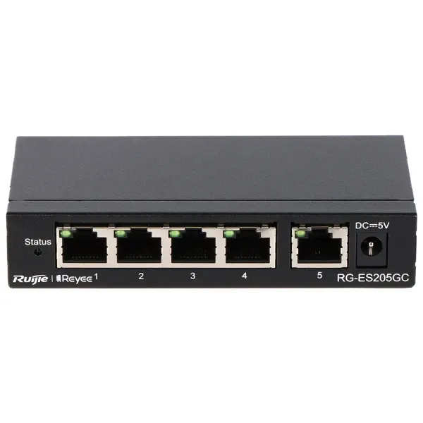 10/100/1000 5-port Reyee RG-ES205GC L2 upravljiv Cloud svič Slika 1