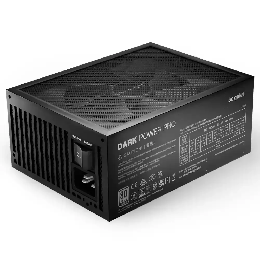 Napajanje Be Quiet Dark Power PRo 13 1600W BN332 Titanium Modularno ATX3.1 Slika 4