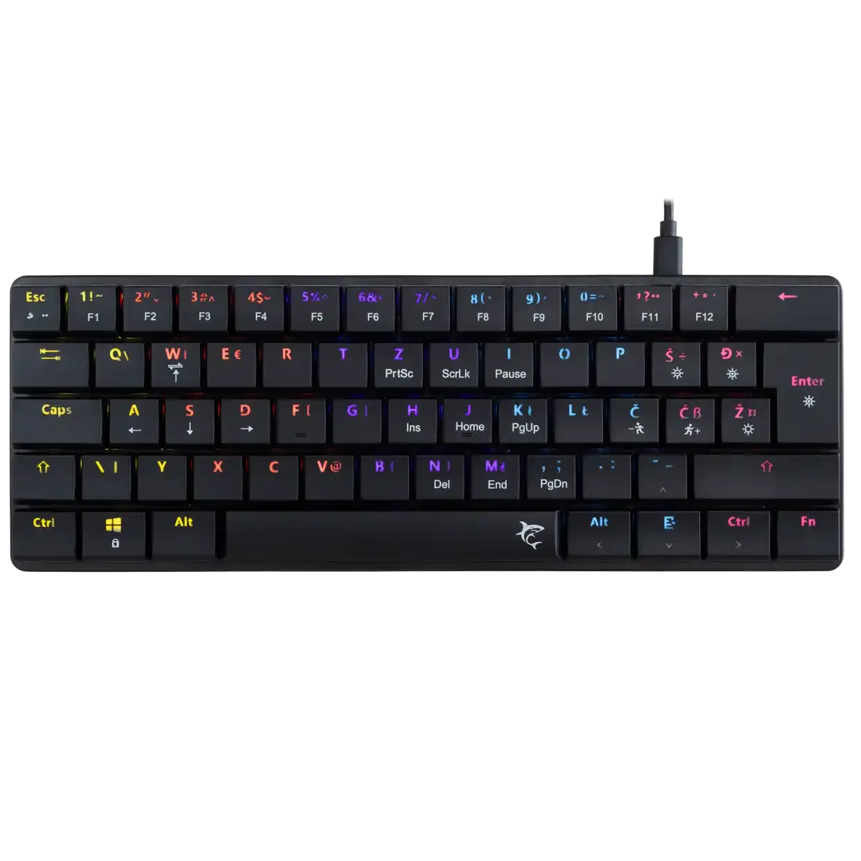 Mehanička tastatura White Shark Nagamaki GK 006112 Crna/Low Profile/Red switches/RGB Slika 1