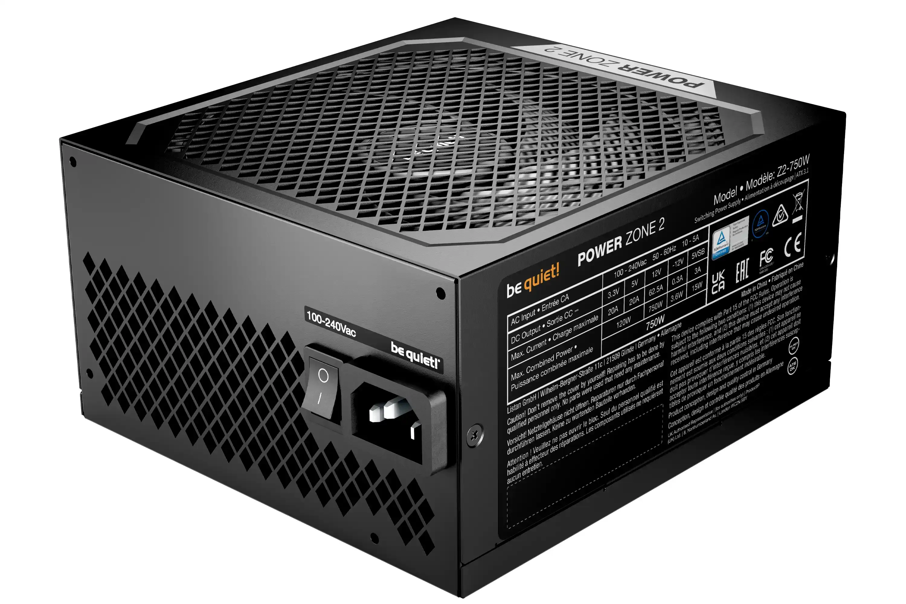 Napajanje Be Quiet Power Zone 2 750W Gold BP006EU ATX3.1 Slika 4