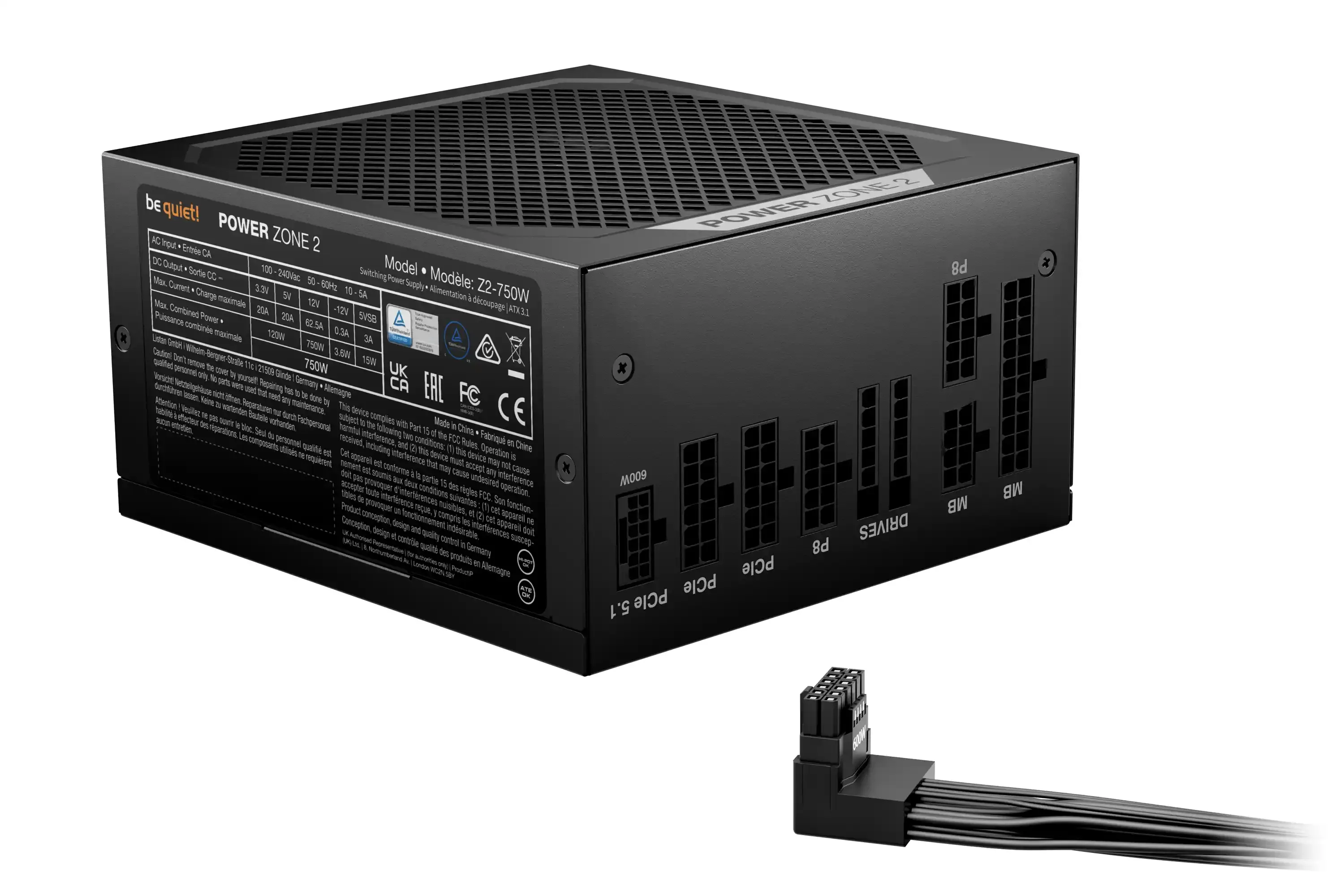 Napajanje Be Quiet Power Zone 2 750W Gold BP006EU ATX3.1 Slika 3