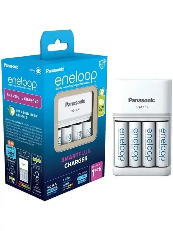 Punjač sa baterijama Panasonic Eneloop BQCC 55 Slika 1