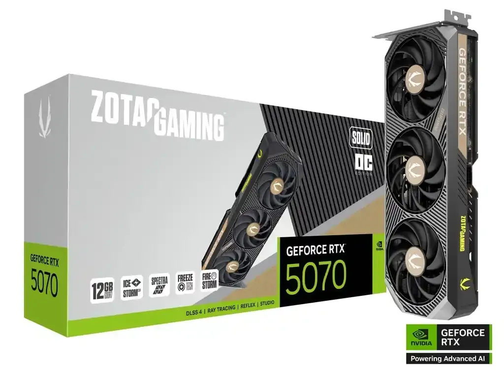 Grafička karta Zotac Gaming Geforce RTX 5070 Solid OC 12GB DDR7 192 bit 3xDP/HDMI Slika 1