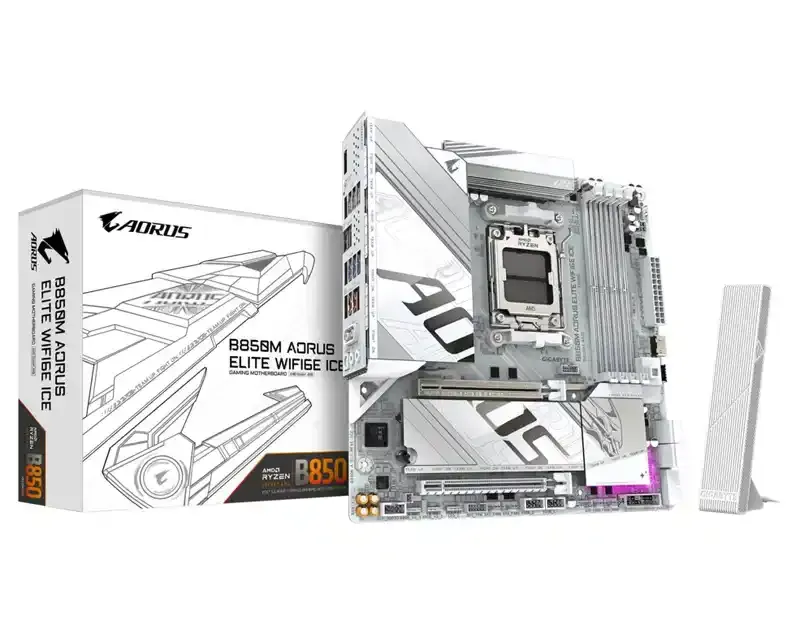 Matična ploča AM5 Gigabyte B850M Aorus Elite WIFI 6 Ice DDR5 DP/MI/M.2 Slika 1