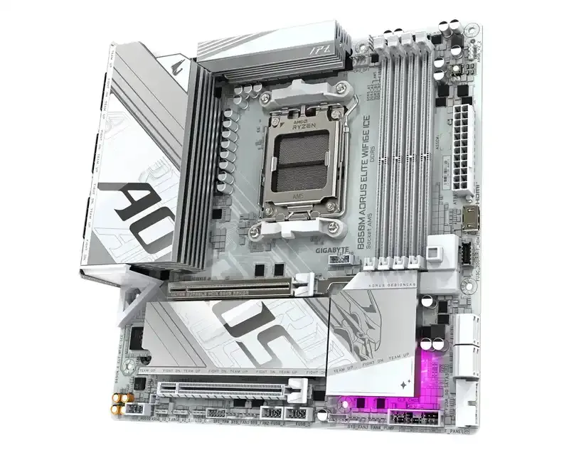 Matična ploča AM5 Gigabyte B850M Aorus Elite WIFI 6 Ice DDR5 DP/MI/M.2 Slika 2