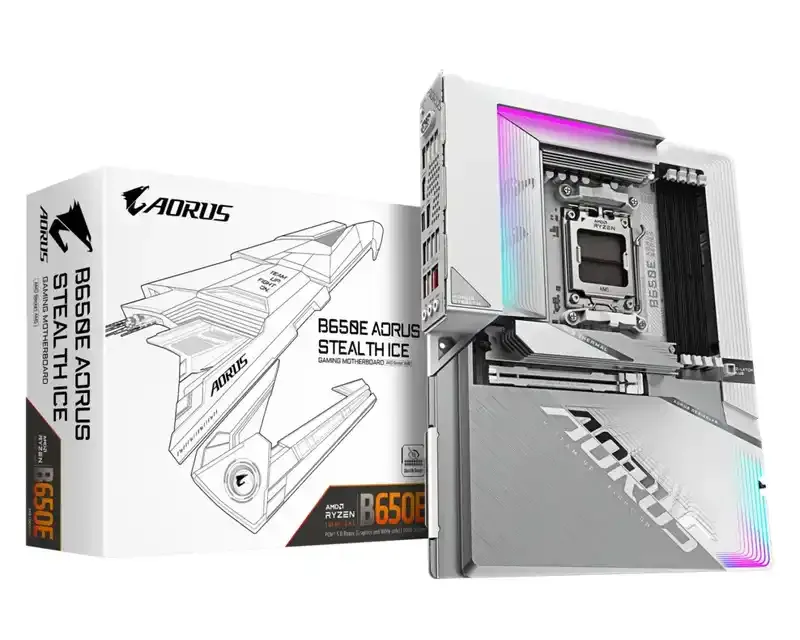 Maticna ploca Gigabyte B650E AORUS STEALTH ICE Wi-Fi 7 DDR5 AM5 ATX Slika 1