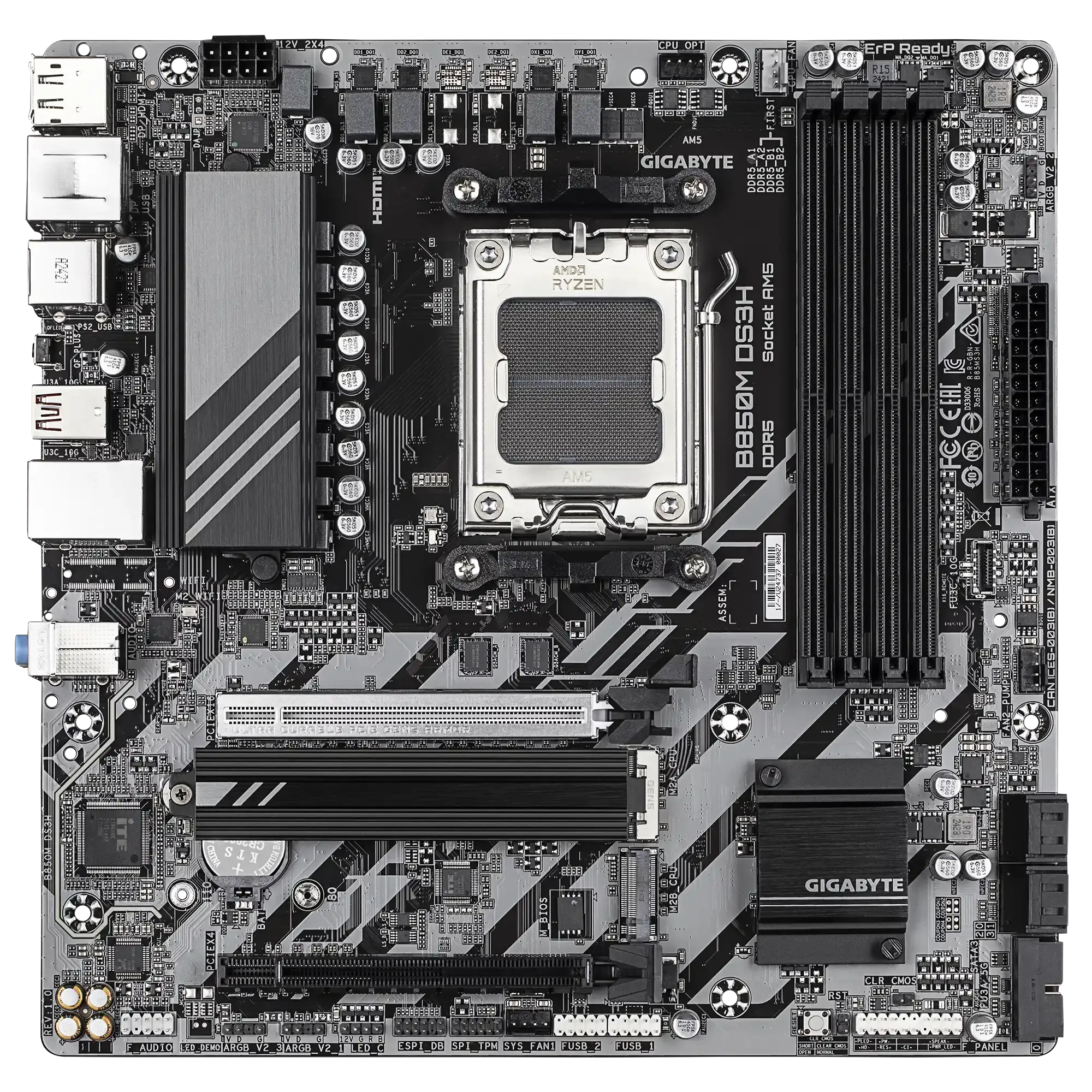 Matična ploča AM5 Gigabyte B850M DS3H DDR5 HDMI/DP/M.2 Slika 3