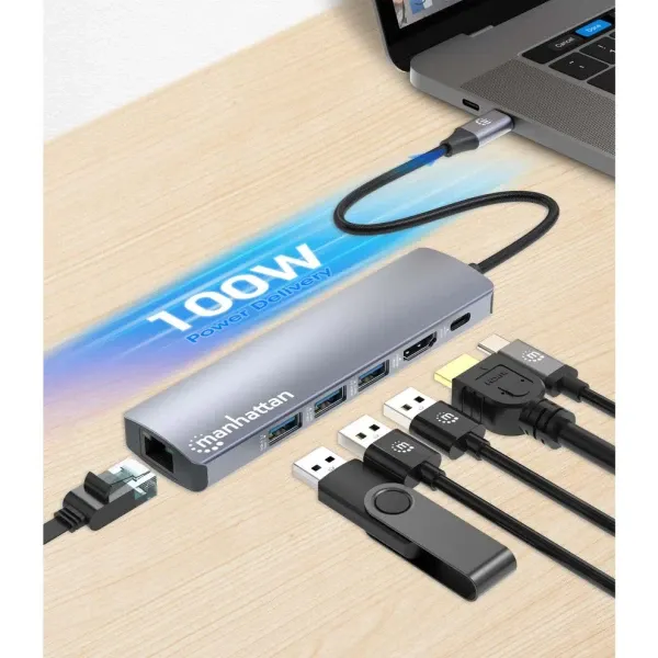 Manhattan USB-C PD 6-in-1 4K Multiport Hub Slika 3