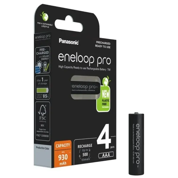 PANASONIC eneloop pro AAA/4B 930mAh punjive baterije Slika 1