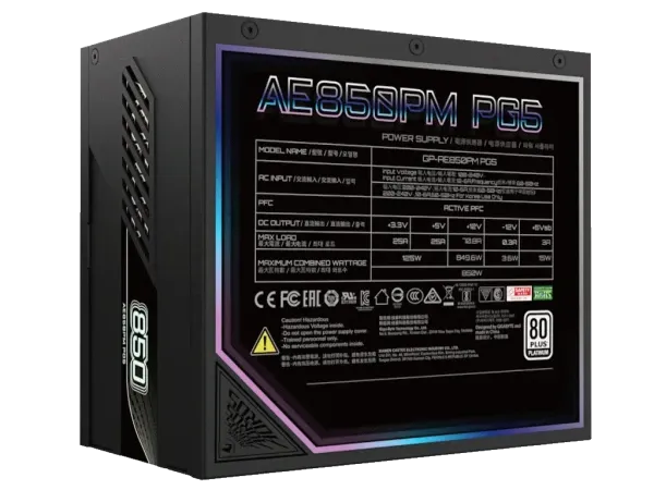 Napajanje 850W  Gigabyte Aorus Elite Platinum PG5 Modularno Slika 1