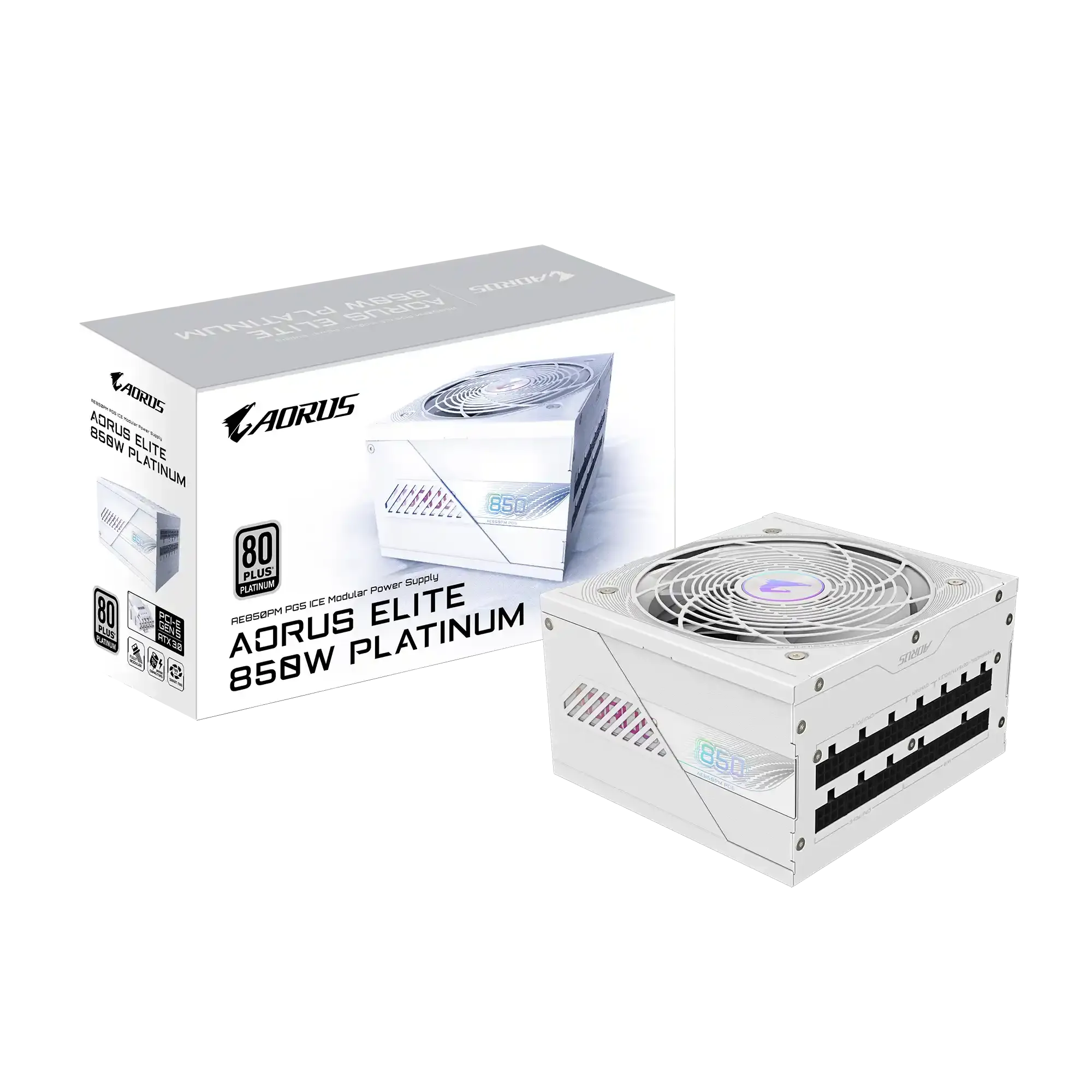 Napajanje 850W Gigabyte Aorus Elite Platinum PG5 Modularno Ice Slika 1