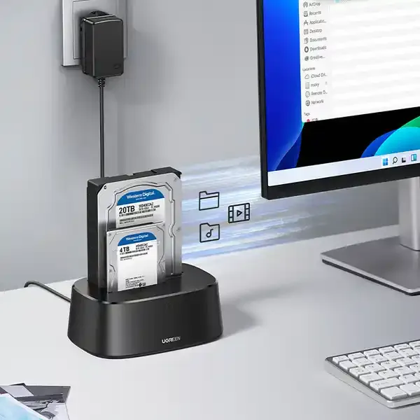 USB Docking Station 3.0 Ugreen CM198 2x2.5/3.5 SATA Slika 2
