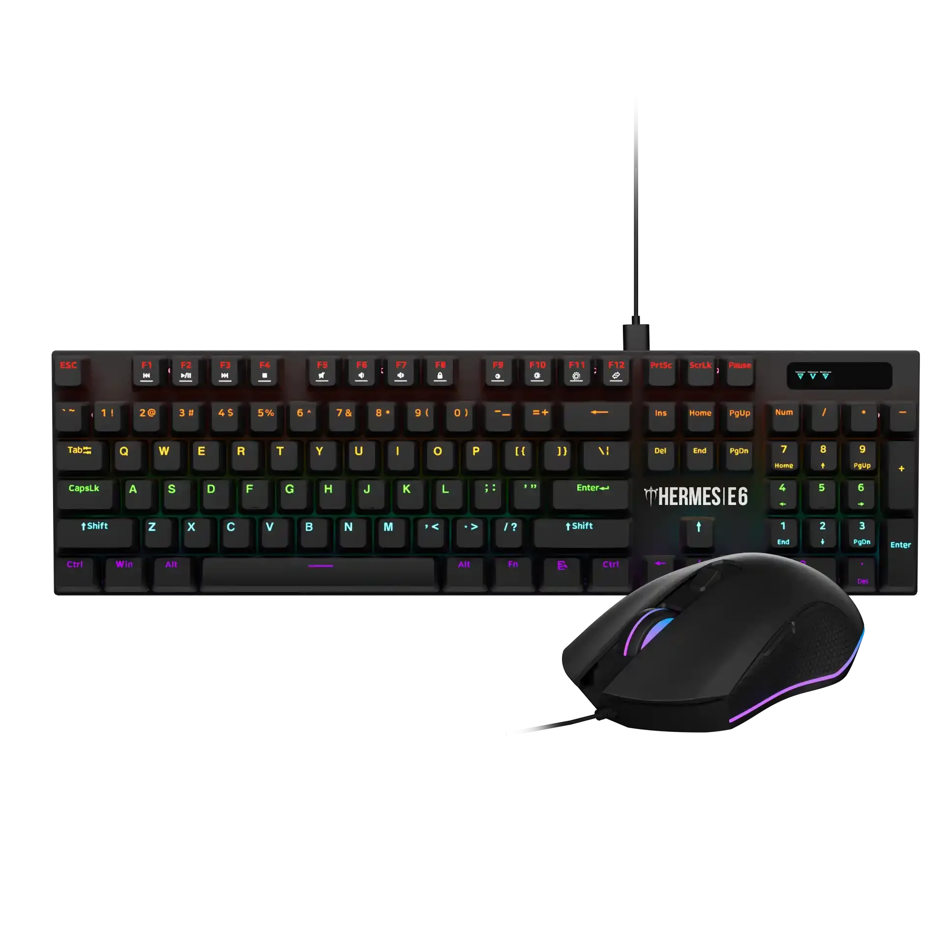 Tastatura mehanička + miš Gamdias Hermes E6 Slika 1
