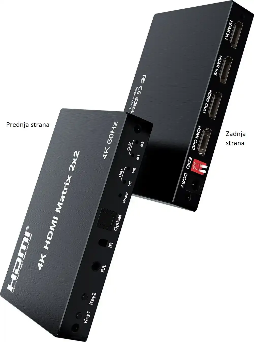 HDMI swich 4K Matrix 2x2 Kettz HM-K252 60Hz Slika 2