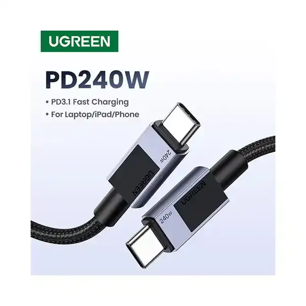 Kabl USB Tip C-Tip C Ugreen L513 240W 2m brzo punjenje Slika 2