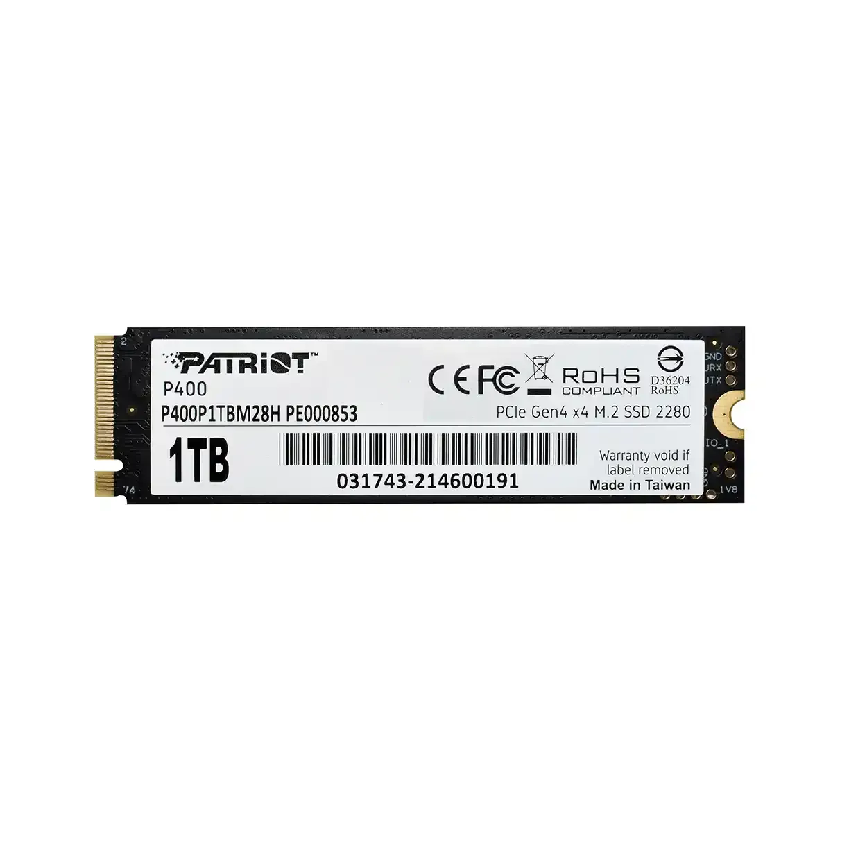 SSD M.2 NVMe 1TB Patriot P400 7000MBs/4800MBs P400P1TBM28H Slika 1